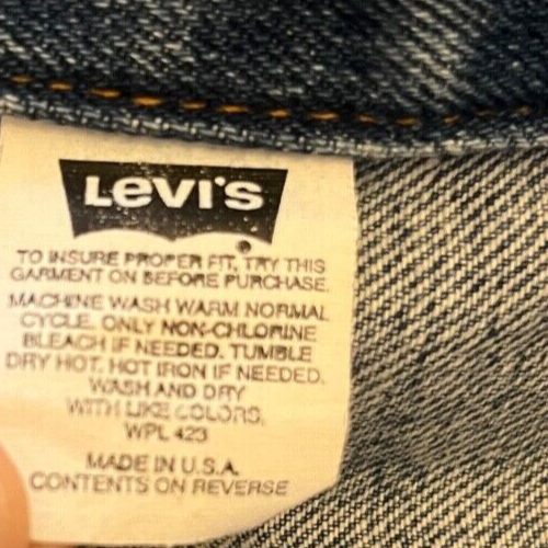 Vintage Levis Denim Jacket Trucker 70507 4890 Blue Men Size XL Made in USA