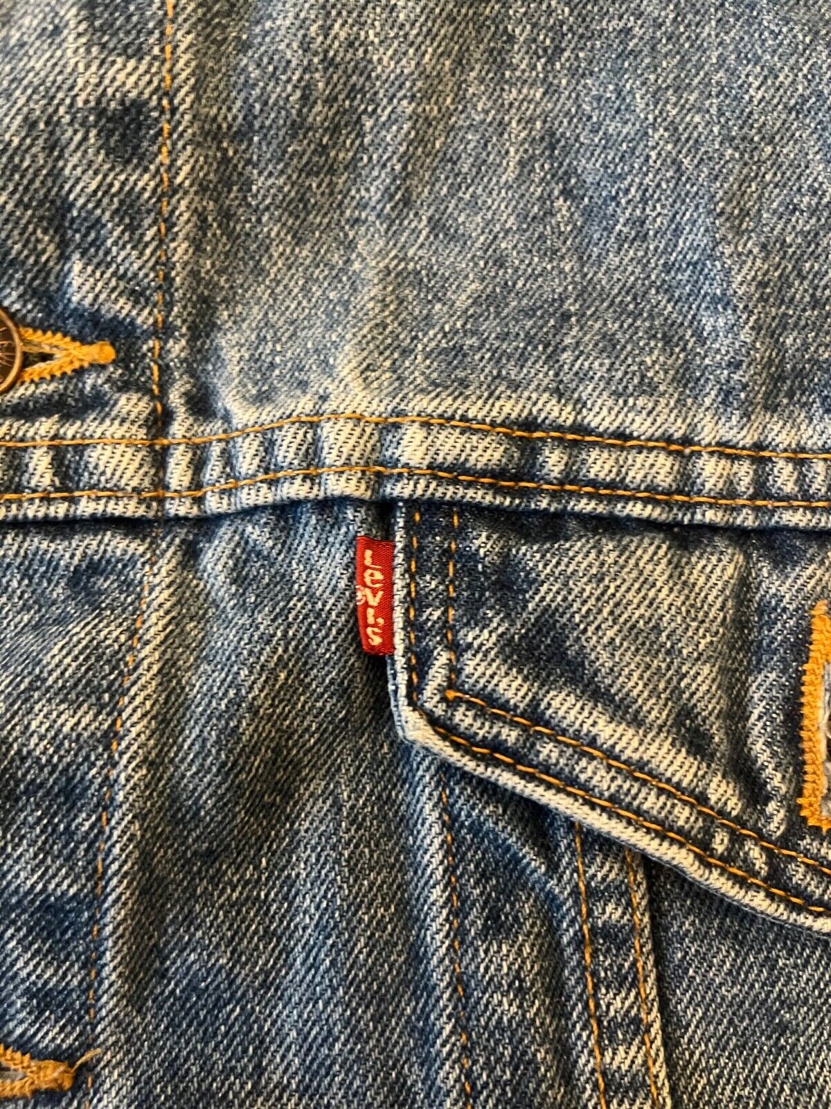 Vintage Levis Denim Jacket Trucker 70507 4890 Blue Men Size XL Made in USA