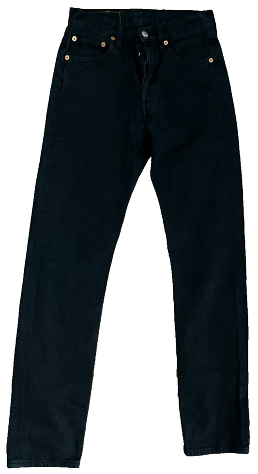 Levis 501 Black Jeans Mens 27x34 Regular Fit Straight Leg Denim Red Tag