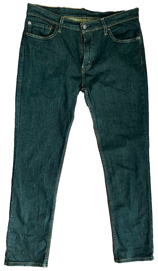 Levis 511 Green Blue Jeans Mens 33x30 Slim Fit Straight Leg Denim Red Tag