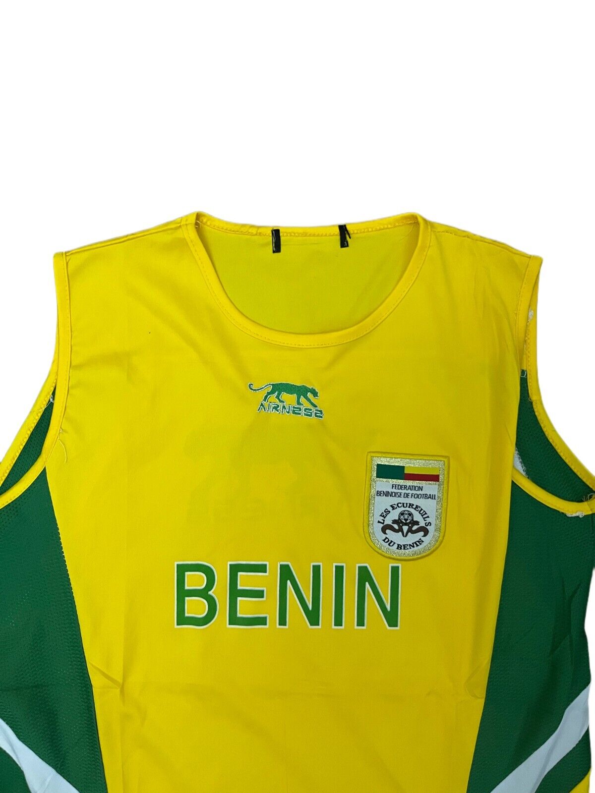 Benin Football Sleeveless Training Shirt Jersey Airness Camiseta Trikot Mailot M