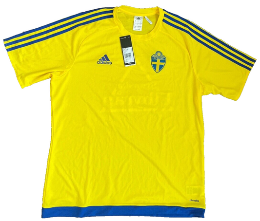 BNWT Sweden Home Shirt 2016 2017 Training Jersey Adidas Football Size Men XL