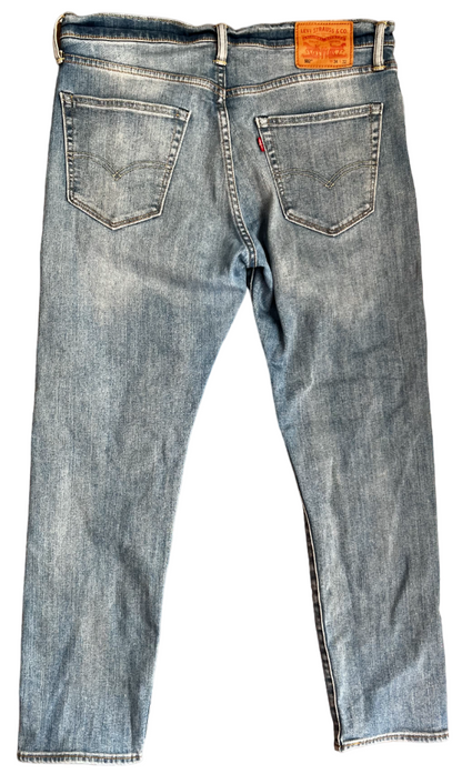 Levis 502 Blue Jeans Mens 34x32 Regular Fit Straight Leg Denim Red Tab