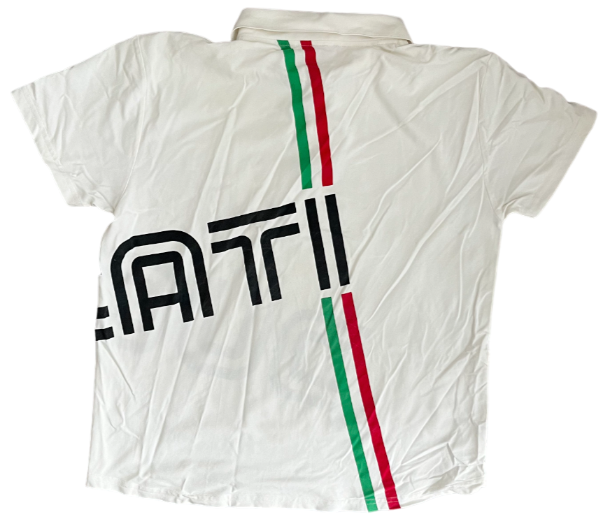 Ducati MotoGP Motorcycle Racing Polo Shirt Jersey Size Men M Cream Color