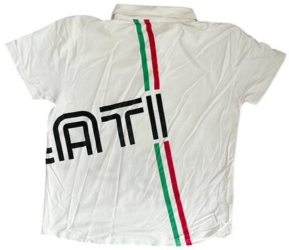 Ducati MotoGP Motorcycle Racing Polo Shirt Jersey Size Men M Cream Color