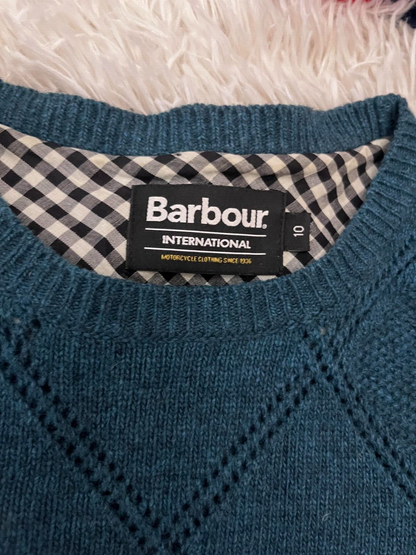 Barbour International Lambswool Sweatshirt Sweater Pullover Women Size 10