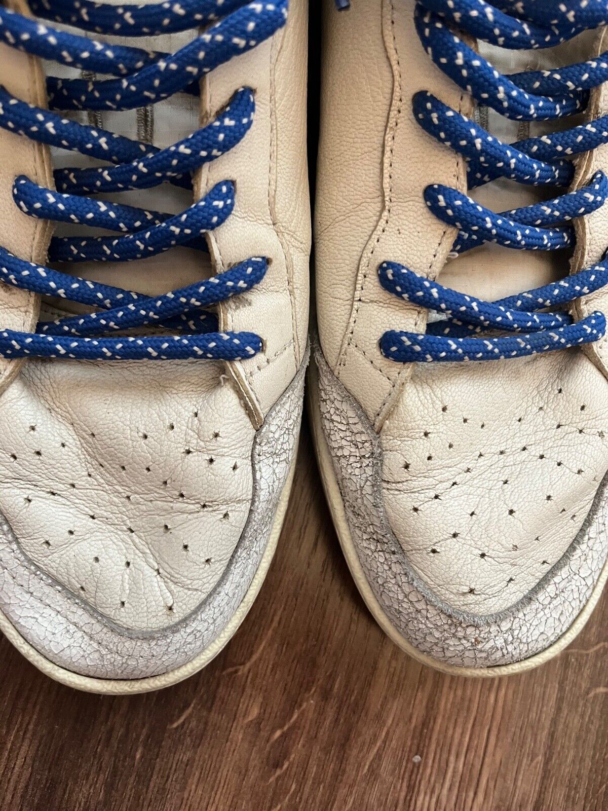 Limited Golden Goose Ballstar Sneakers Shoes Leather White Silver Size Men 45