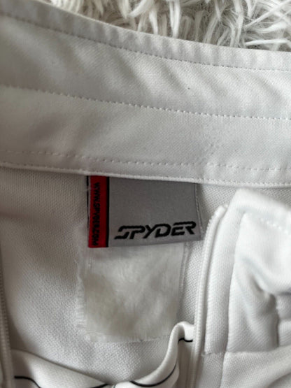 Spyder Men’s Activewear 1/4 Zip Pullover Sweater Shirt White Size Medium M