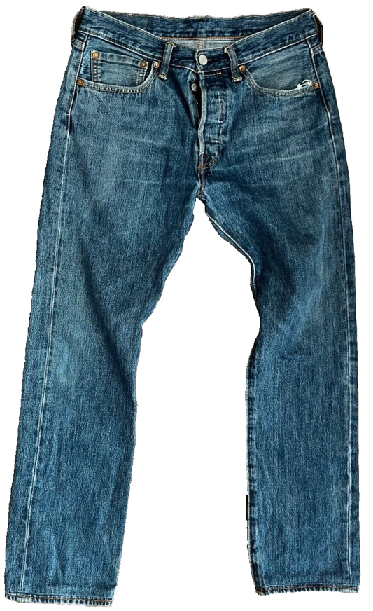 Vintage Levis 501 Blue Jeans Mens 31x32 Regular Fit Straight Leg Denim Red Tag