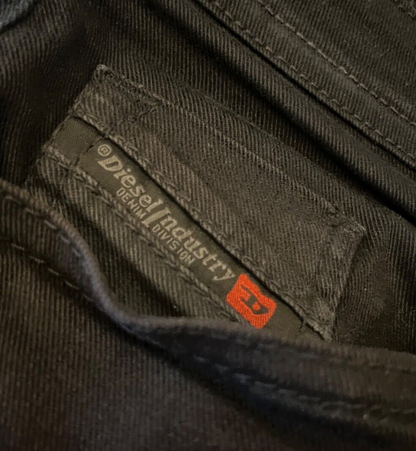 Diesel Thommer Jeans Black Denim Slim Skinny Size Men 31