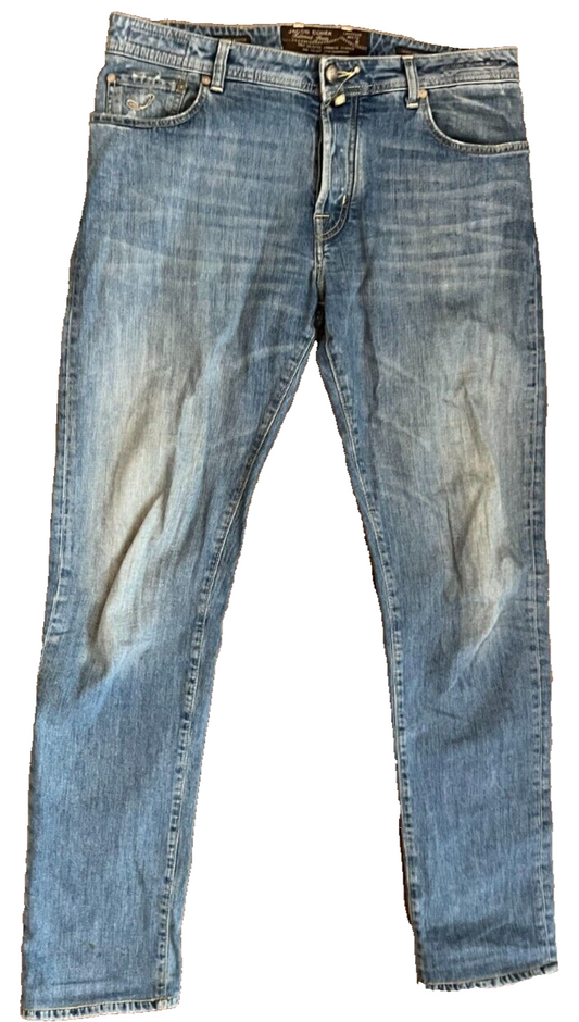 Jacob Cohen Blue Jeans Men Size 36 Regular Fit Straight Leg Denim J688 BARD