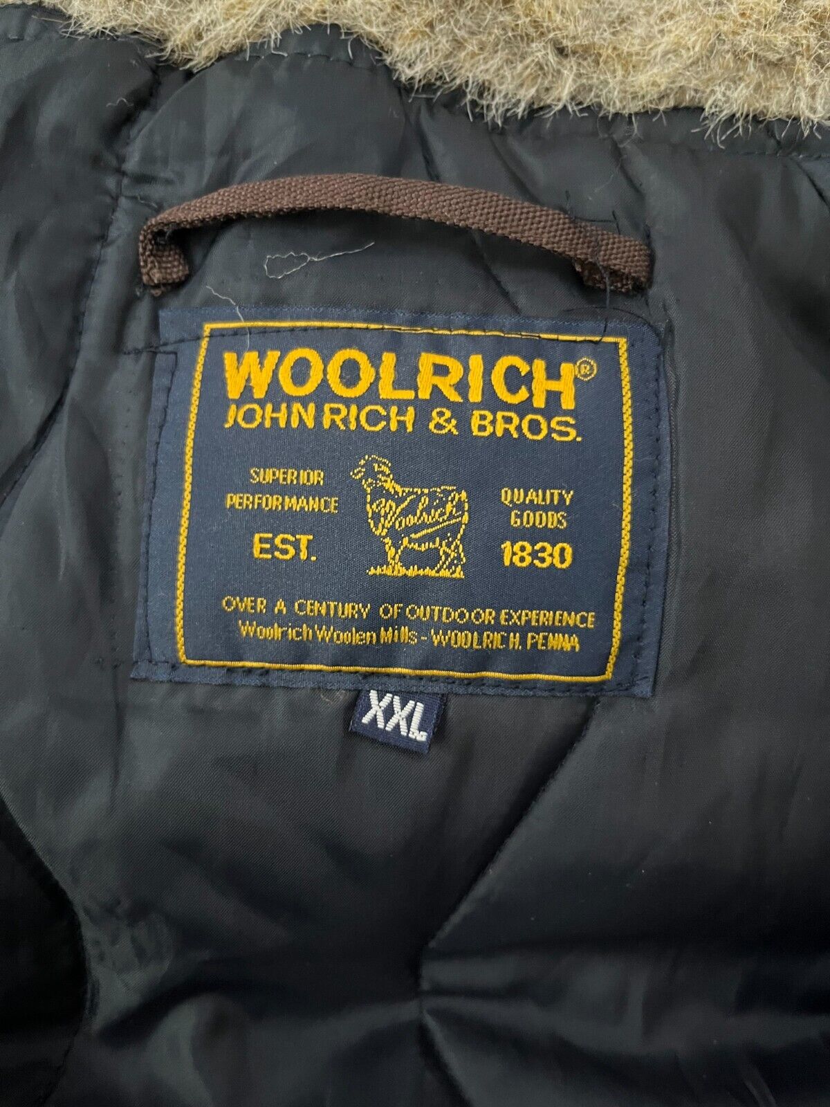 Woolrich John Rich Bros Hooded Winter Parka Jacket Size Men XXL