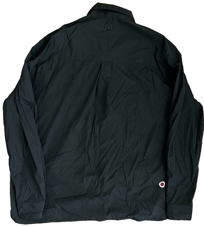 Zara Rhuigi Button Up Jacket Black Sudadera Overshirt Windbreaker Size Men L