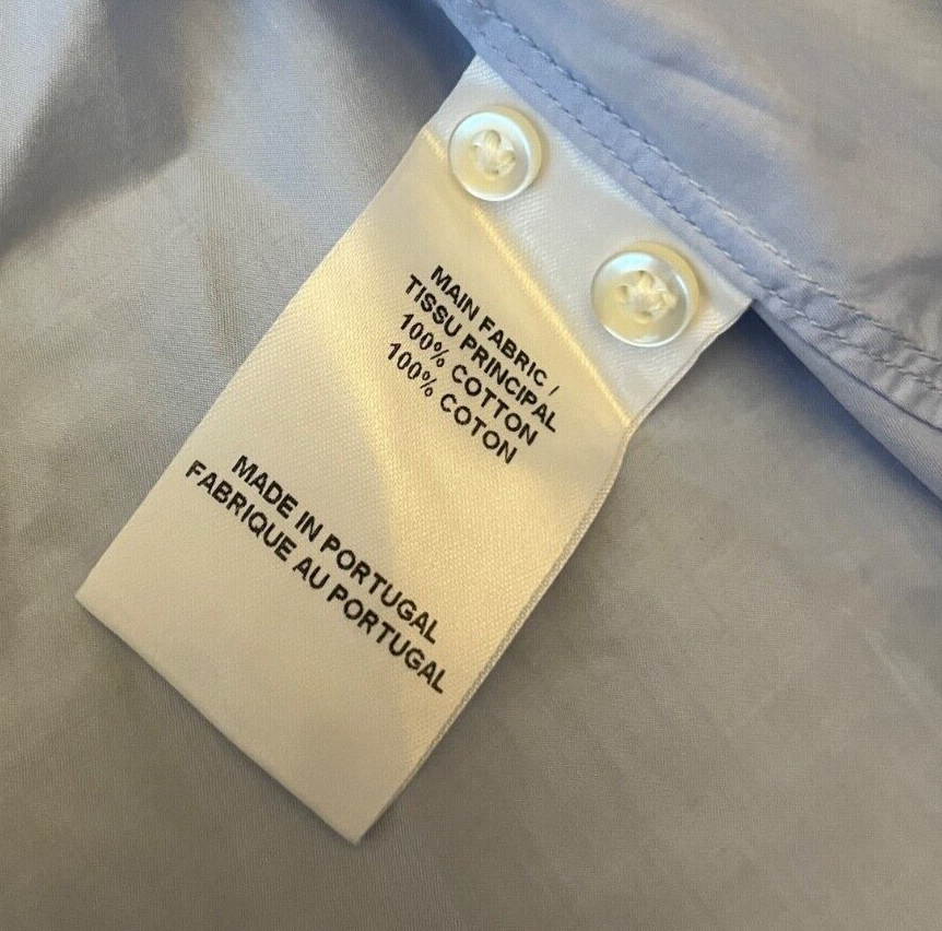 Officine Generale Paris 6e Shirt Button Down Light Blue Cotton Size Men L