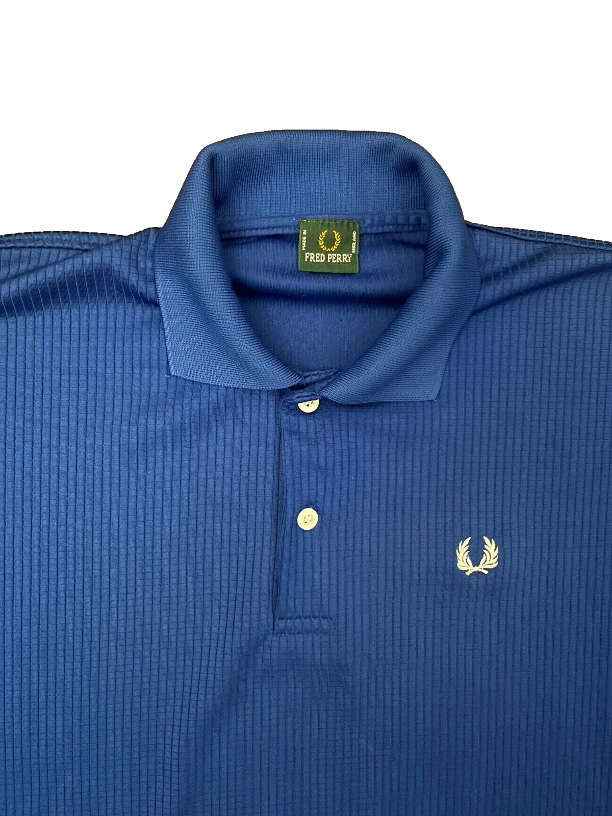 Vintage Fred Perry Polo Shirt Combed Cotton Blue Men Size CHECK MEASUREMENTS