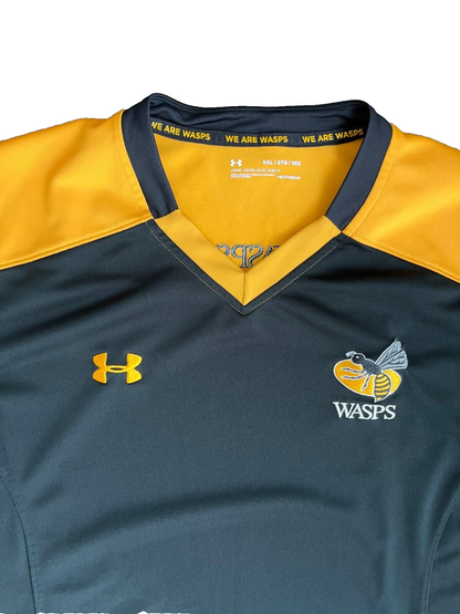 London Wasps Rugby Training Heat Gear Shirt Jersey Under Armour Size Men XXL