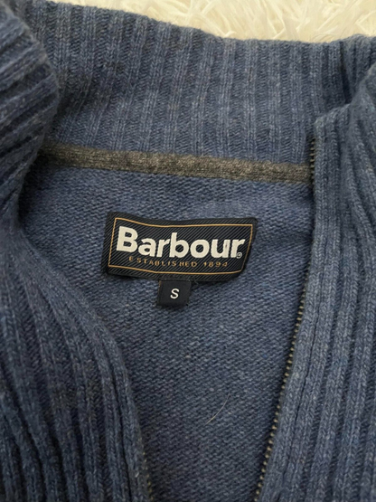 Barbour 100% Wool Essential Sweatshirt Sweater 1/4 Zip Pullover Men Size S