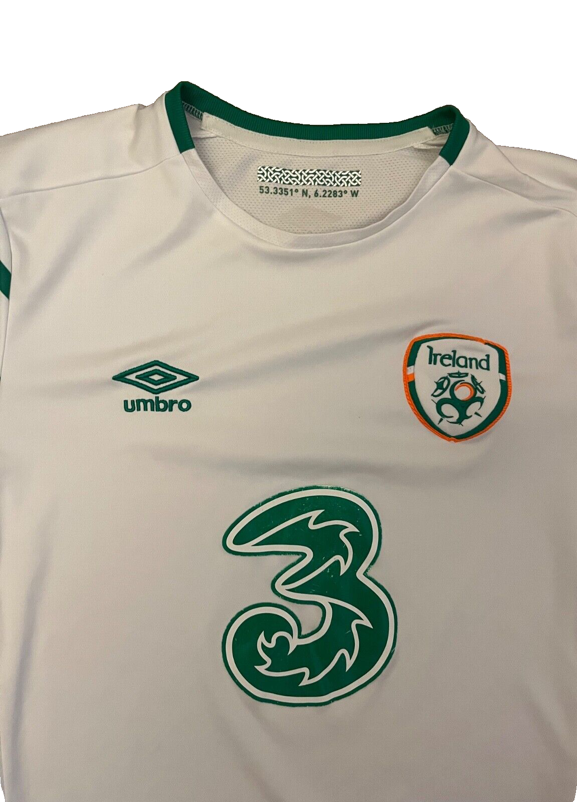 Ireland Jersey 2016 2017 Away Shirt Umbro Football Size Men M