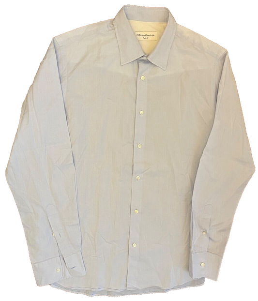 Officine Generale Paris 6e Shirt Button Down Light Blue Cotton Size Men L