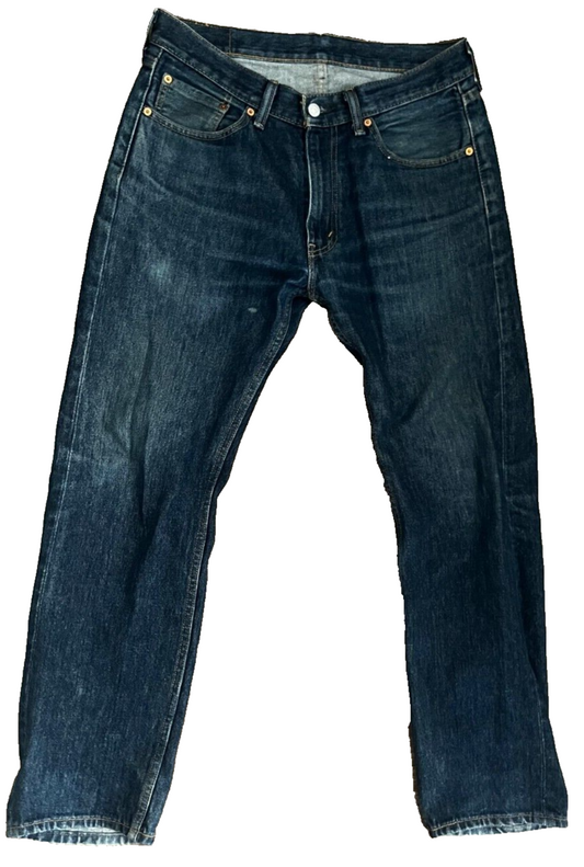 Levis 505 Blue Jeans Mens 33x32 Regular Fit Straight Leg Denim Red Tag