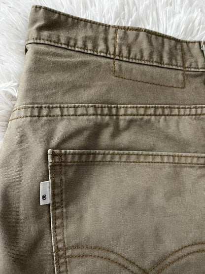 Levis Brown Beige Pants Mens 32x32 Regular Fit Straight Chino White Blank Tag
