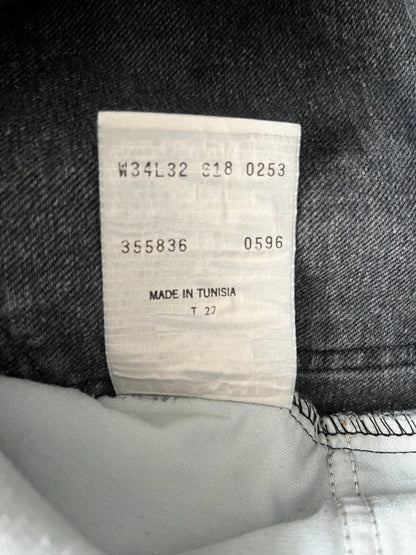 Vintage Levis 618 Blue Jeans Men 34x32 Straight Fit Denim Button Fly Orange Tab