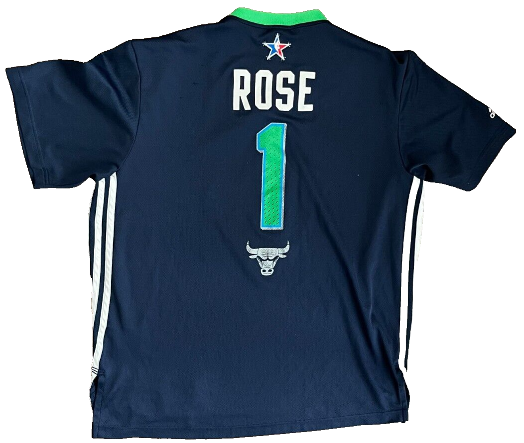 Derrick Rose Jersey 2014 East All Stars Shirt Adidas Basketball Size Men L