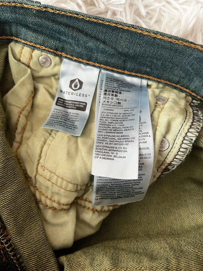 Levis 511 Green Blue Jeans Mens 33x30 Slim Fit Straight Leg Denim Red Tag