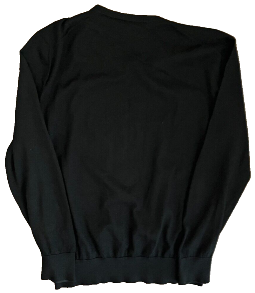 Ermenegildo Zegna Cashseta Light Cashmere Silk Black Sweatshirt Pullover Men 50