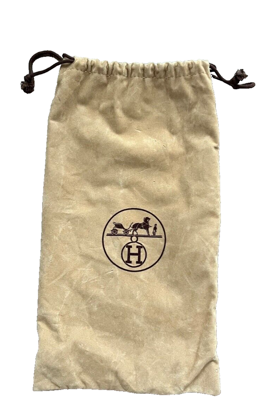 Vintage Hermes Dust Bag Beige Sand For Heels Sandals
