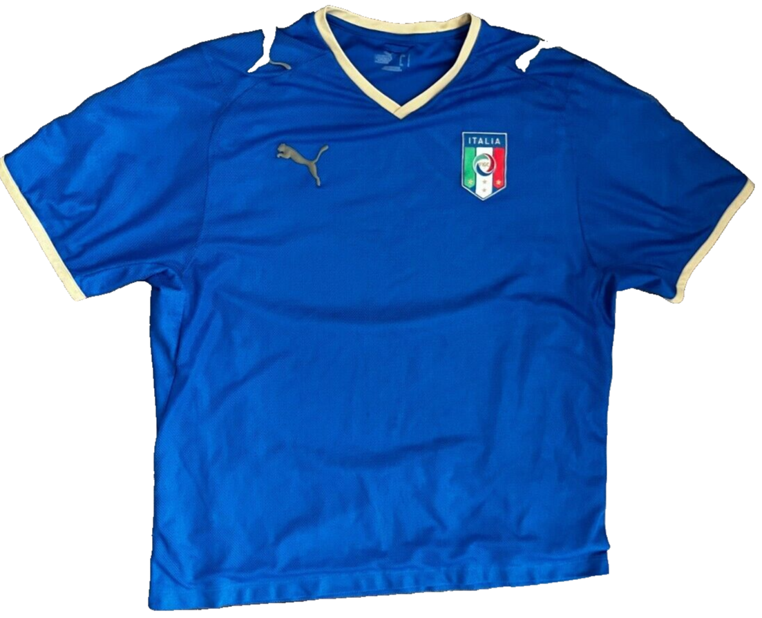 Italy 2008 2009 Home Shirt Jersey Puma Camiseta Trikot Mailot Size Men L