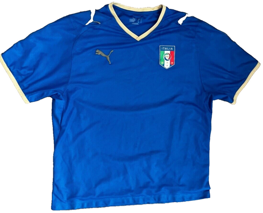 Italy 2008 2009 Home Shirt Jersey Puma Camiseta Trikot Mailot Size Men L