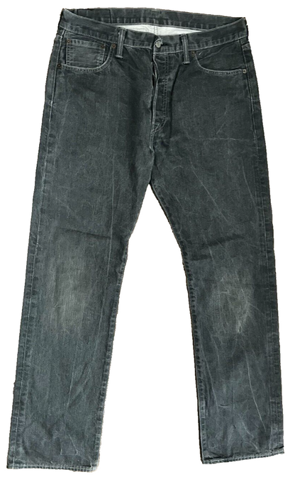 Levis 501 Gray Jeans Mens 34x32 Regular Fit Straight Leg Denim Red Tag