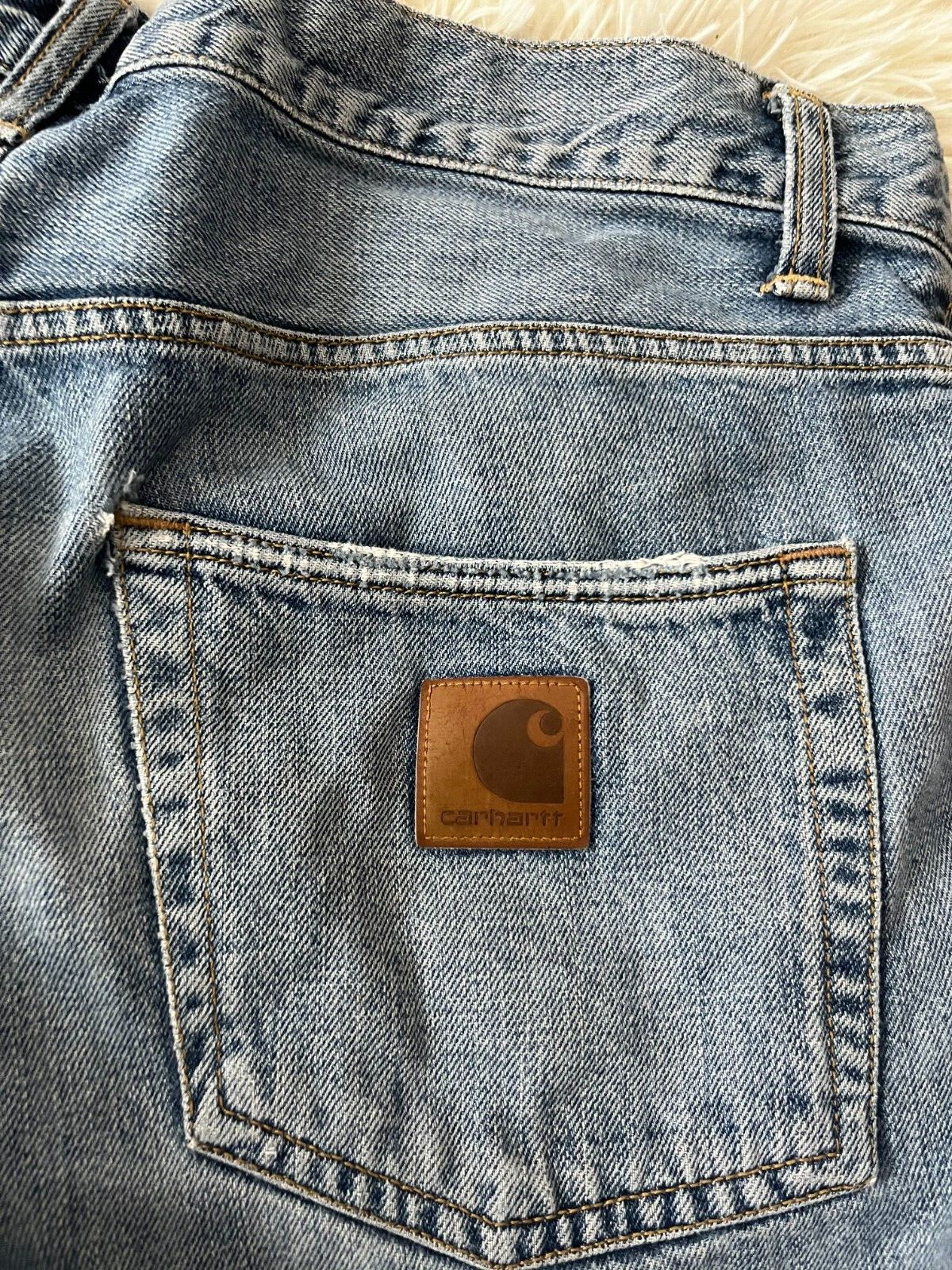 Carhartt WIP Klondike Pants Men Size 34x32 Blue Jeans Trousers
