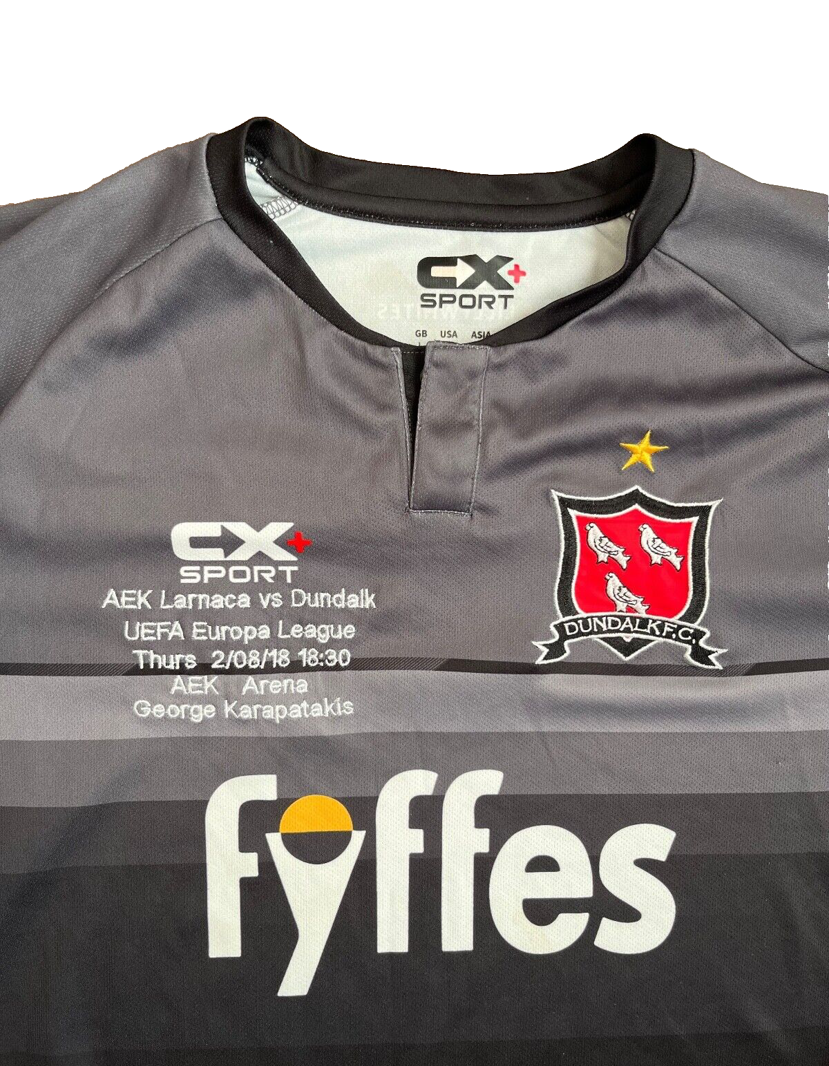 Dundalk Shirt 2018 2019 Europa League Away Jersey CXSport Football Size Men L