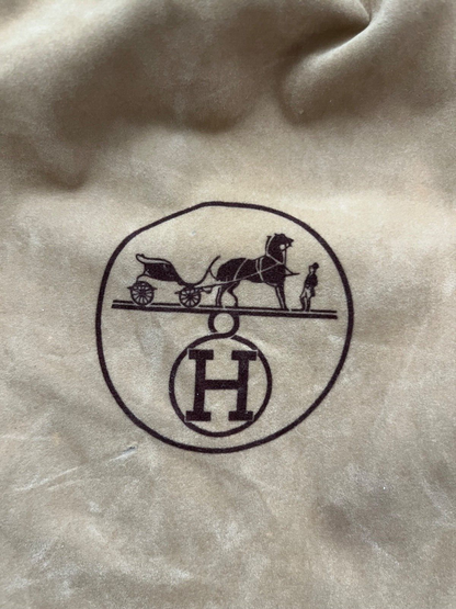 Vintage Hermes Dust Bag Beige Sand For Heels Sandals