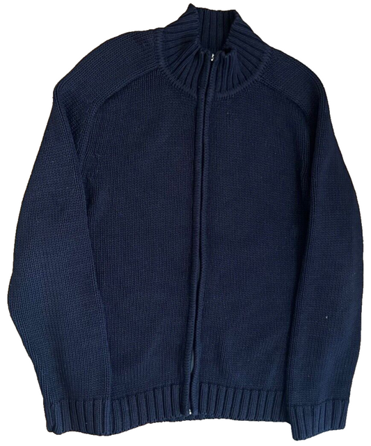 Vintage Dolce Gabbana Sweater Blue Knit Jacket Full Zip Men Size L