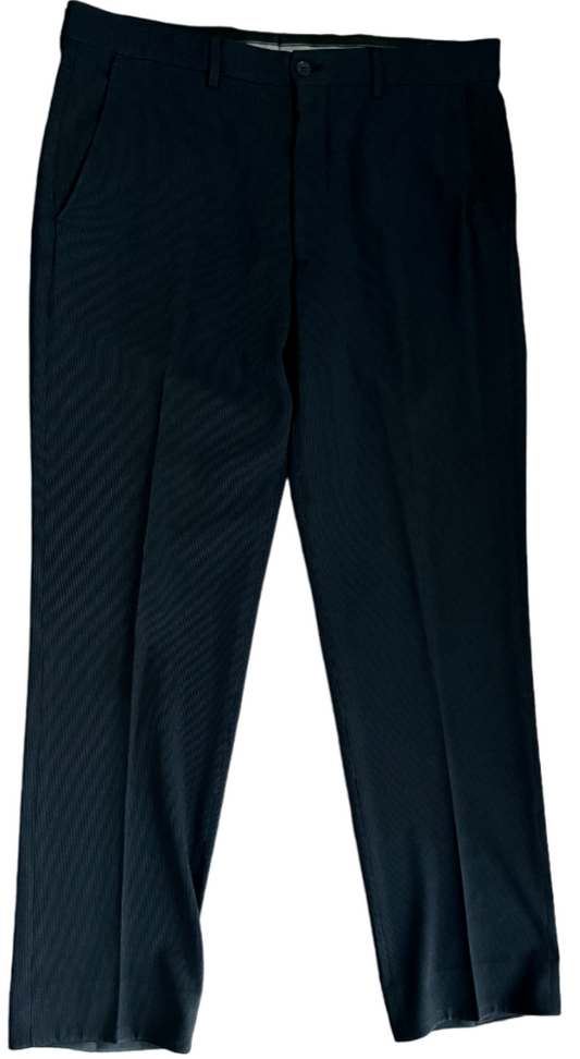 Vintage Giorgio Armani Black Straight Suit Men Pants Made in Italy