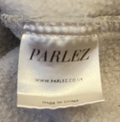 Parlez Hoodie Sweater Pullover Gray Embroidered Drawstring Size Men L