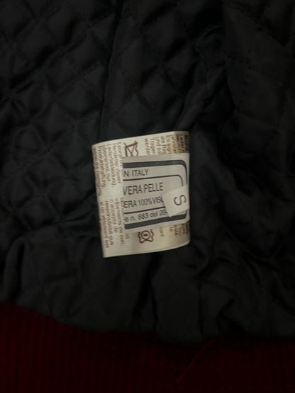 Leonardo Leather Jacket Women Size S Vera Pelle Made in Italy