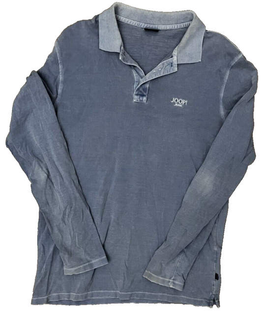 Joop Jeans Men Size L Long Sleeve Polo Shirt Camiseta Maglia