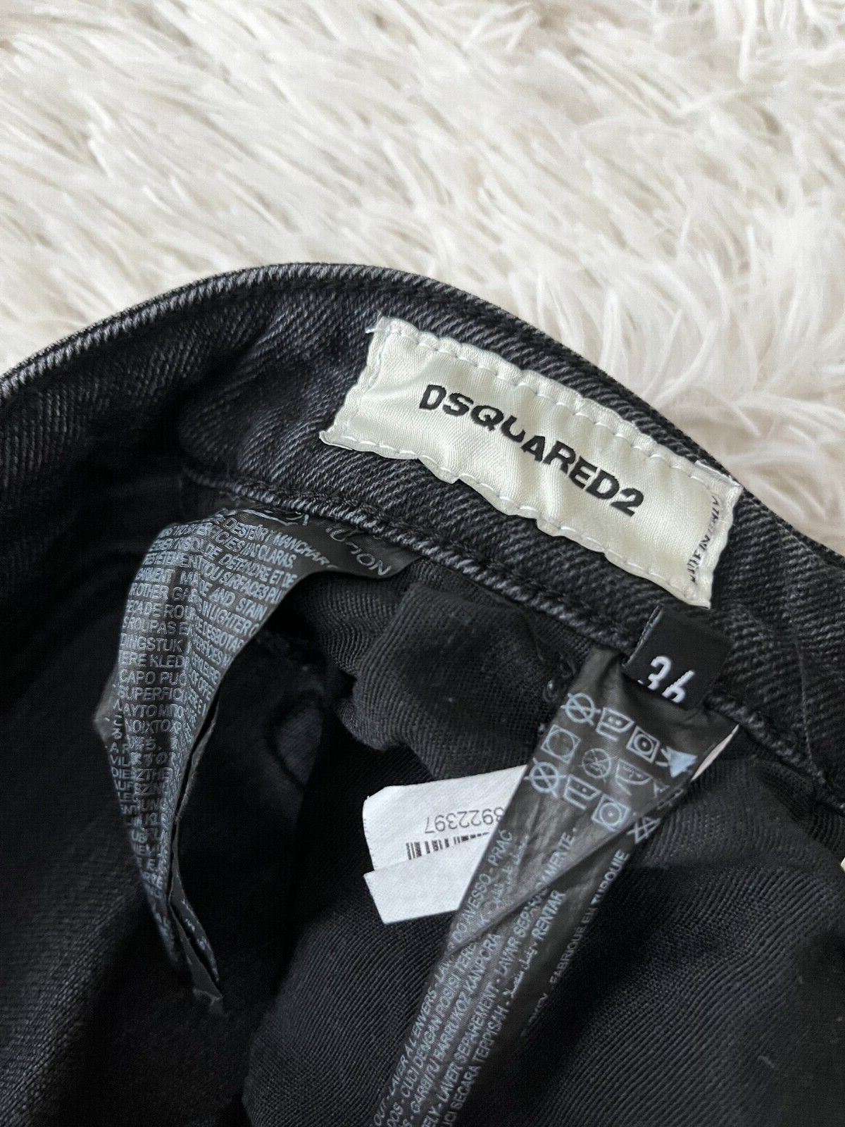 Dsquared2 Black Mens Size 36 Skinny Fit Button Fly Denim Made in Italy