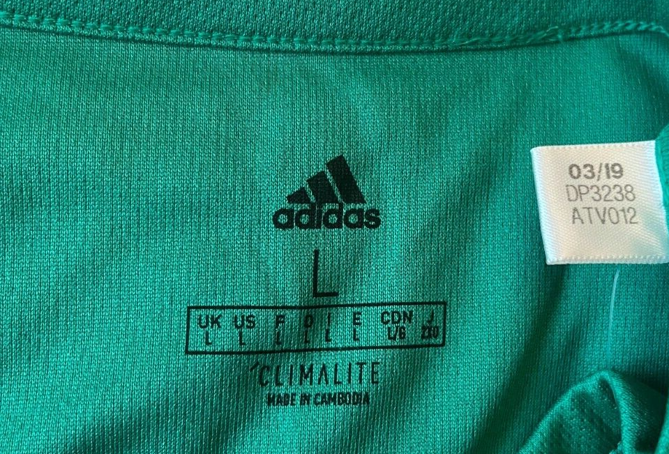 BNWT Ireland Olympics Jersey 2020 Shirt Green Adidas Size Men L
