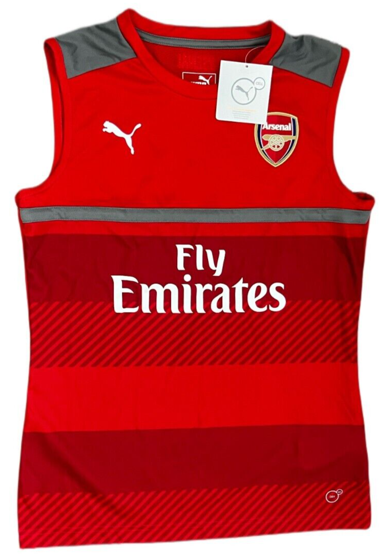 BNWT Arsenal Training Vest Shirt Jersey Puma Camiseta Trikot Mailot Women Size M