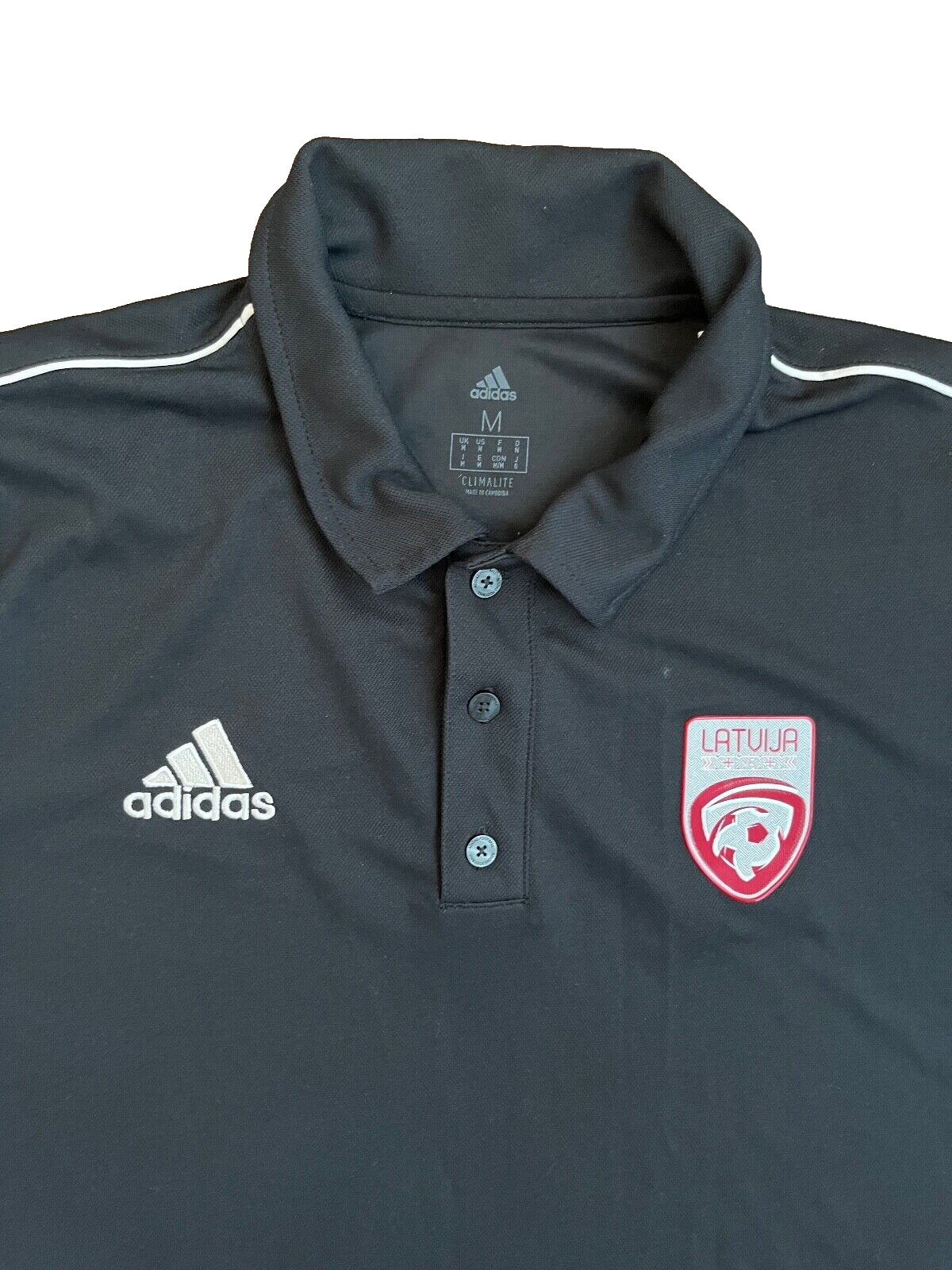 Latvia Training Polo Shirt 2018 Jersey Adidas Football Size Men M