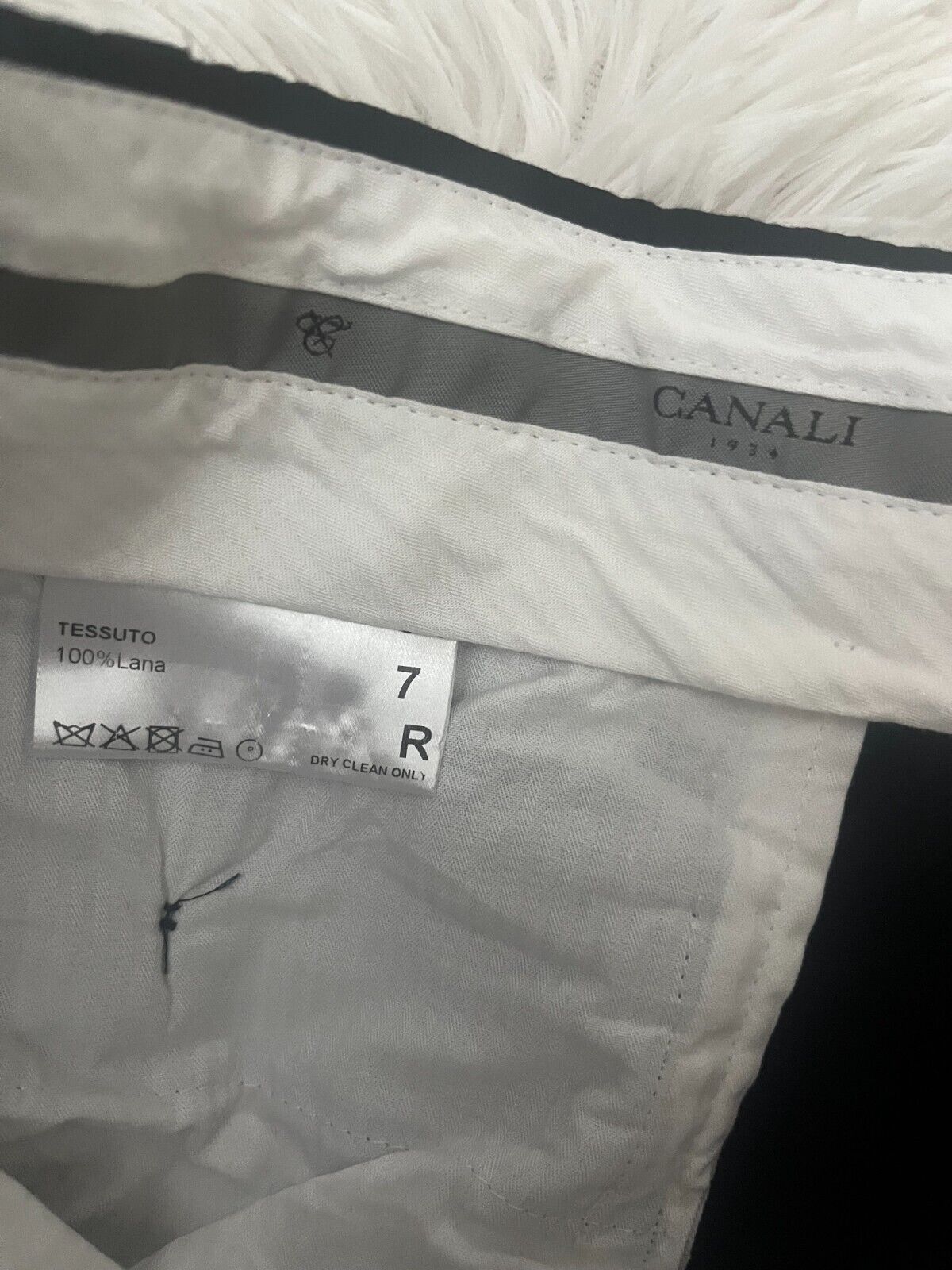 Canali Suit Pants Men Wool Lana Trousers Size 7R