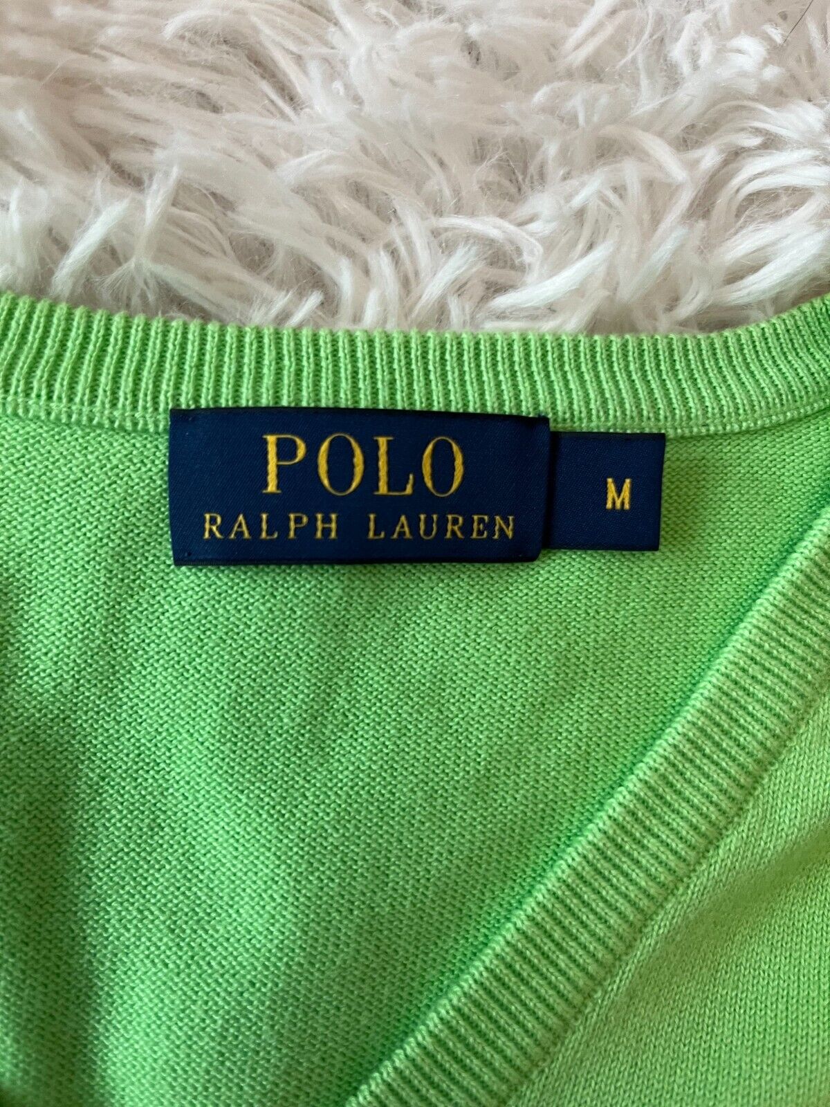 Polo Ralph Lauren Pima Cotton Knit Vest Green Size Men M Sleeveless Sweatshirt