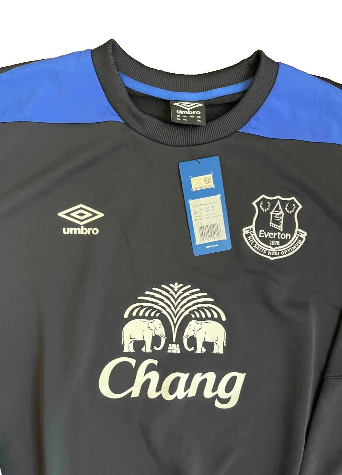BNWT Everton Sweat Football Training Sweatshirt Drill Top Umbro Size Men 3XL