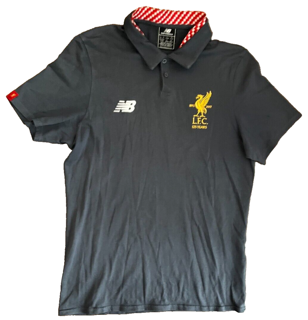 Liverpool Training Polo Shirt Football Jersey 125 Years New Balance Size Men L