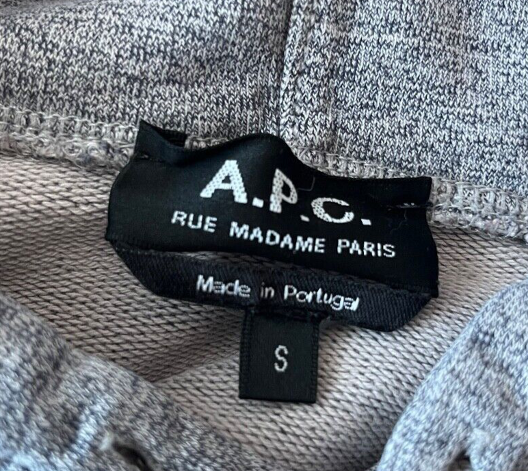 APC Rue Madam Paris Hoodie Sweatshirt Sweater Cotton Size Men S